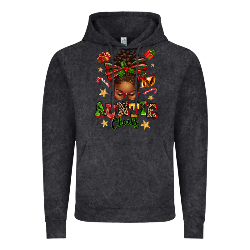 Auntie Claus Afro Messy Bun Vintage Hoodie by texasbilliewilder | Teevron