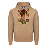 Vintage Coffee Auntie Claus Afro Messy Bun Vintage Hoodie - texasbilliewilder