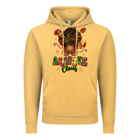 Vintage Mustard Auntie Claus Afro Messy Bun Vintage Hoodie - texasbilliewilder