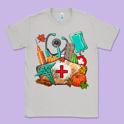 Nurse  And Fall Classic Tee Designed By Adodesignshop