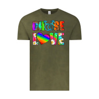 Vintage Olive choose love (gay) Vintage Tee - HRA Design Shop