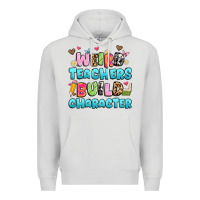 Dove Grey weird teachers build character Premium Hoodie - Artiststas
