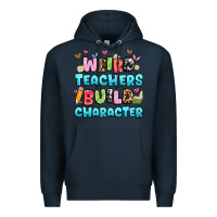 Navy weird teachers build character Premium Hoodie - Artiststas