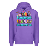 Purple weird teachers build character Premium Hoodie - Artiststas