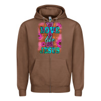 Chestnut love like jesus Zipper Hoodie - BarkalooDesign