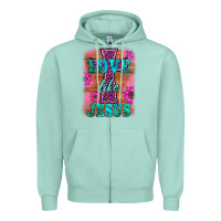 Seafoam love like jesus Zipper Hoodie - BarkalooDesign