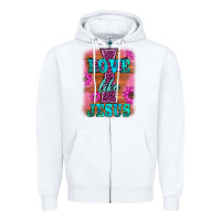White love like jesus Zipper Hoodie - BarkalooDesign