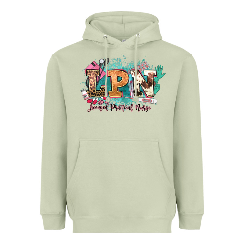 Lpn Licensed Practical Nurse Western Heavyweight Hoodie by NancyCooperArtShop | Teevron