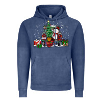 Vintage Denim christmas truck Vintage Hoodie - RanaPortraitStore