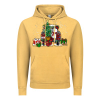 Vintage Mustard christmas truck Vintage Hoodie - RanaPortraitStore
