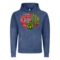 Vintage Denim stuck on you cactus Vintage Hoodie - JahusDesignShop