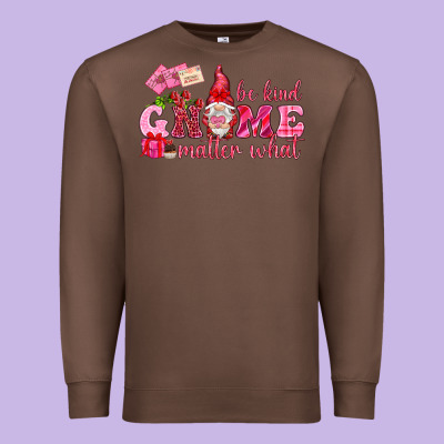 Be Kind Gnome Matter What Premium Sweatshirt Designed By Nancycooperartshop