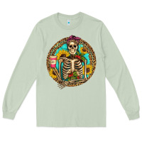 Matcha western skeleton coffee sunflowers Long Sleeve Tee - Artiststas
