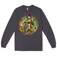 Smoke western skeleton coffee sunflowers Long Sleeve Tee - Artiststas