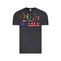 Vintage Black free and blessed Vintage Tee - CowhideDigitalArt