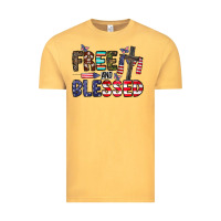 Vintage Mustard free and blessed Vintage Tee - CowhideDigitalArt