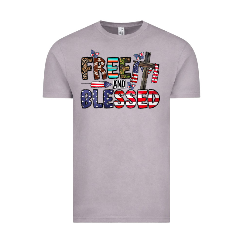 Free And Blessed Vintage Tee by CowhideDigitalArt | Teevron