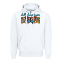 White all american mom american flag butterfly Zipper Hoodie - LillyAllenDesigns