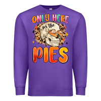 Purple only here for the pies Premium Sweatshirt - MaliasSmallBusiness