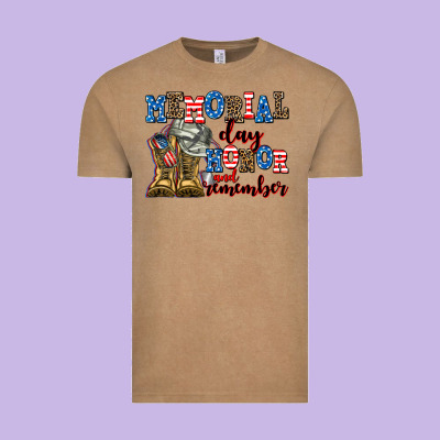 Memorial Day Honor And Remember Vintage Tee Designed By Adodesignshop