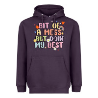 Plum bit of a mess but doin' my best Heavyweight Hoodie - MaliasSmallBusiness