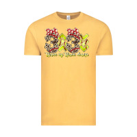 Vintage Mustard three up theree down softball Vintage Tee - RacoonDesign