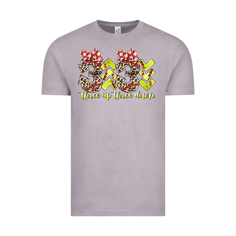 Three Up Theree Down Softball Vintage Tee by RacoonDesign | Teevron
