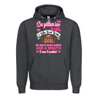 Smoke As A Sagittarius Girl I Was Born With My Heart On My Sleeve And  Mouth Zipper Hoodie - Jasminsmagicworld
