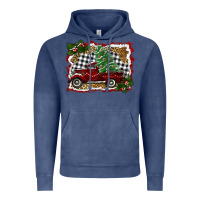 Vintage Denim christmas truck with tree Vintage Hoodie - RanaPortraitStore