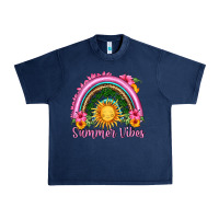 Navy summer vibes  rainbow Urban Heavy Tee - HRA Design Shop