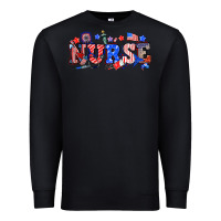 Black 4th of july nurse Premium Sweatshirt - NancyCooperArtShop