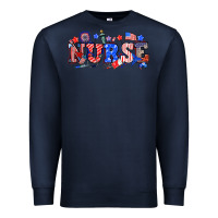 Navy 4th of july nurse Premium Sweatshirt - NancyCooperArtShop