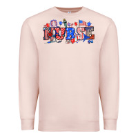Pale Pink 4th of july nurse Premium Sweatshirt - NancyCooperArtShop