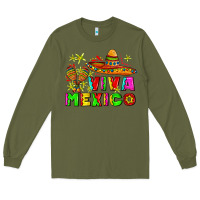 Army Green viva mexico Long Sleeve Tee - AdoDesignShop