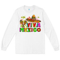 White viva mexico Long Sleeve Tee - AdoDesignShop