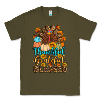 Army Green thankful grateful blessed turkey Classic Tee - Artiststas