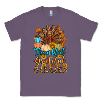 Lavender thankful grateful blessed turkey Classic Tee - Artiststas