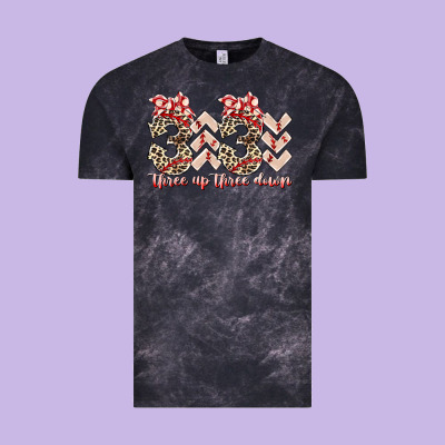Three Up Theree Down Vintage Tee Designed By Racoondesign