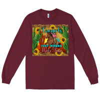 Burgundy cowgirls just wanna have fun Long Sleeve Tee - Artiststas