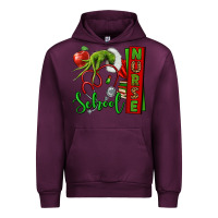 Mauve Wine Christmas Character Nurse Urban Hoodie - NancyCooperArtShop