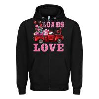 Black loads of love truck Zipper Hoodie - BarkalooDesign