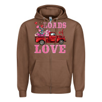 Chestnut loads of love truck Zipper Hoodie - BarkalooDesign