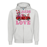 Dove Grey loads of love truck Zipper Hoodie - BarkalooDesign