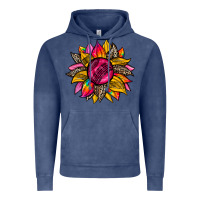 Vintage Denim race  sunflower Vintage Hoodie - Zillion Design Studio