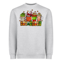 Heather Grey hot cocoa Heavyweight Sweatshirt - CowhideDigitalArt