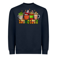Navy hot cocoa Heavyweight Sweatshirt - CowhideDigitalArt
