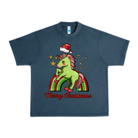 Midnight Navy merry christmas unicorn Urban Heavy Tee - FaDigitalArtStudio