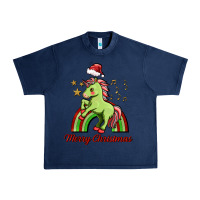 Navy merry christmas unicorn Urban Heavy Tee - FaDigitalArtStudio