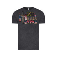 Vintage Black god bless america Vintage Tee - CowhideDigitalArt