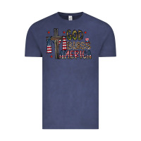Vintage Denim god bless america Vintage Tee - CowhideDigitalArt